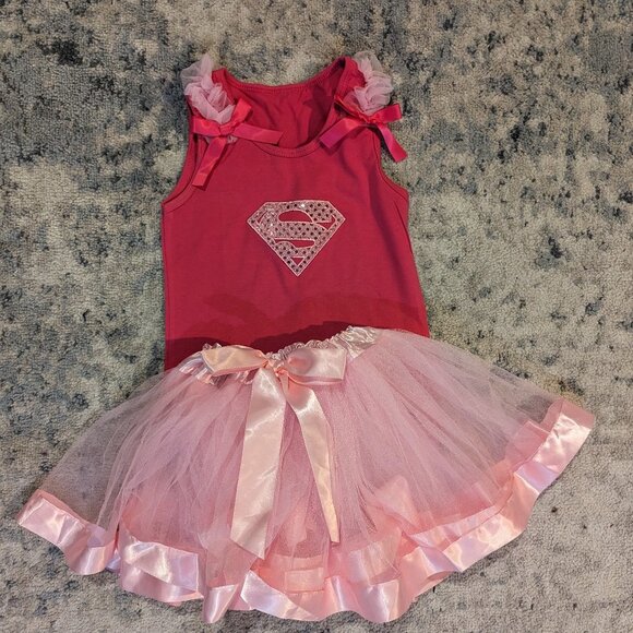 G&G Other - Superhero Superman Halloween Costume Toddler Girl Size 4T NEW
